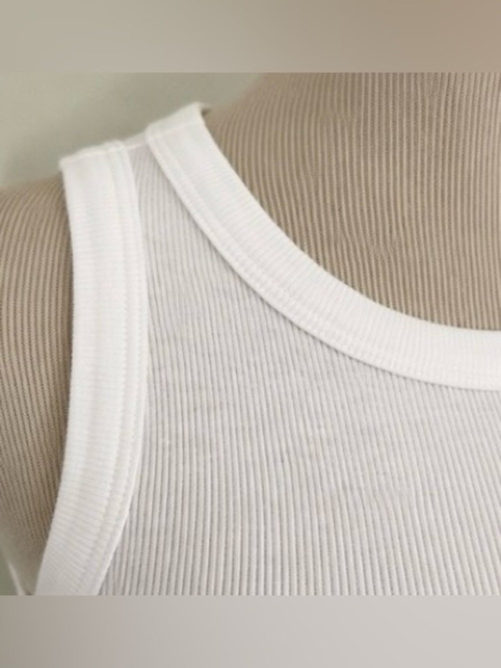 [A New Day] White Ribbed Sleeveless Tank Top NWT Size S - Picture 3 of 6